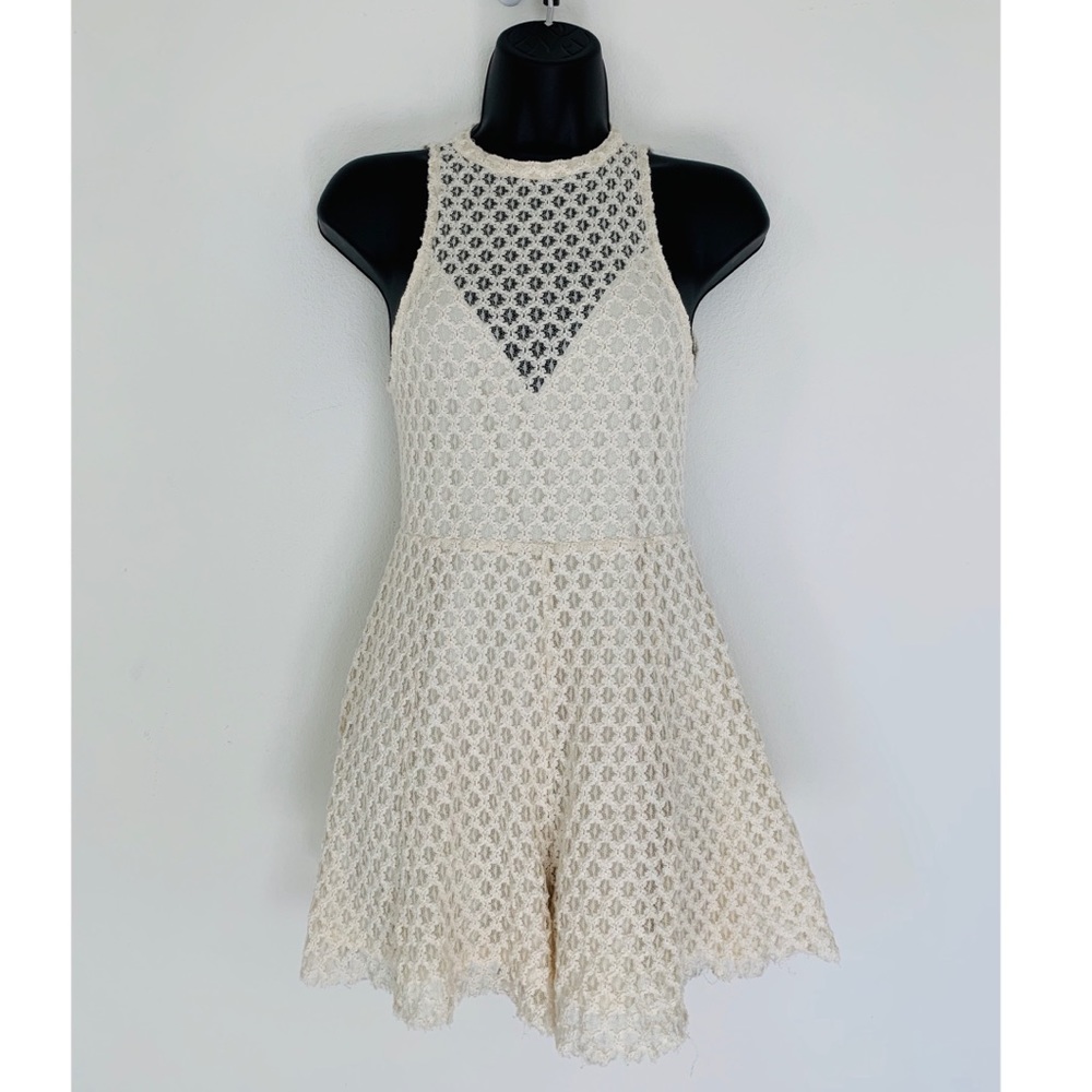UO Silence and Noise Creme Romper